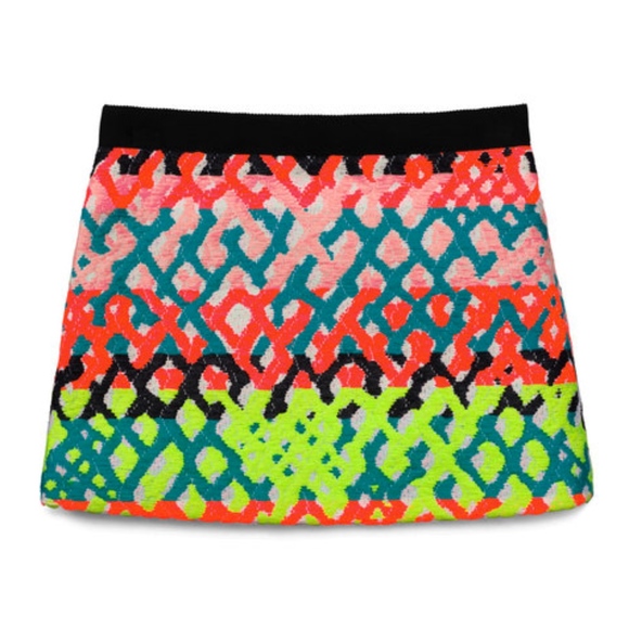 Milly Minis Other - Milly Minis Girls Neon Embroidered Pencil Skirt